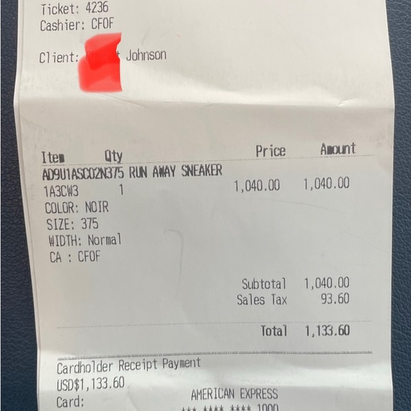 Gently worn Louis Vuitton sneakers. (See slight coloring on soles) - Picture 6 of 9